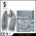 simple and decent grey winter scarf for men, muslim abaya acrylic hijab scarf